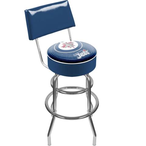 Winnipeg Jets Bar Stool with Back