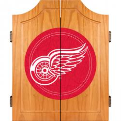 Detroit Red Wings Dart Board Cabinet Set