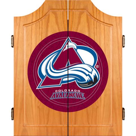 Colorado Avalanche Dart Board Cabinet Set