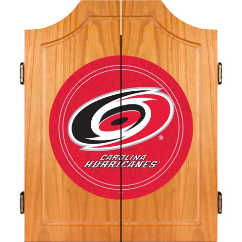 Carolina Hurricanes Dart Board Cabinet Set