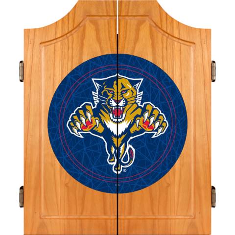 Florida Panthers Dart Board Cabinet Set