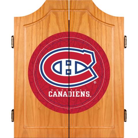 Montreal Canadiens Dart Board Cabinet Set