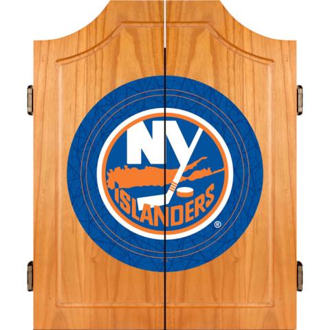 New York Islanders Dart Board Cabinet Set