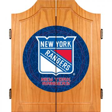 New York Rangers Dart Board Cabinet Set