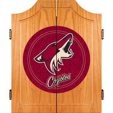 Arizona Coyotes Dart Board Cabinet Set