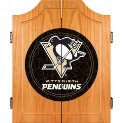 Pittsburgh Penguins Dart Board Cabinet Set