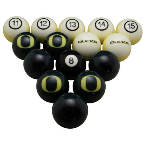 Oregon Ducks Pool Ball Set