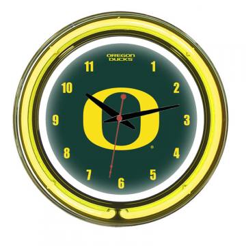 Oregon Ducks Neon Wall Clock
