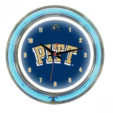 Pittsburgh Panthers 14 Inch Neon Clock