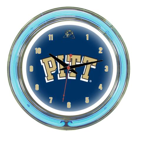 Pittsburgh Panthers 14 Inch Neon Clock