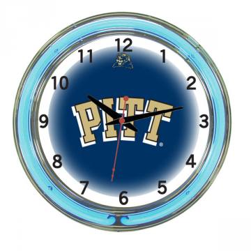 Pittsburgh Panthers 18 Inch Neon Clock