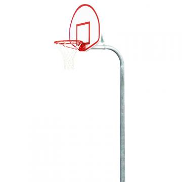 Bison Tough-Duty 54 Inch White Aluminum Basketball System