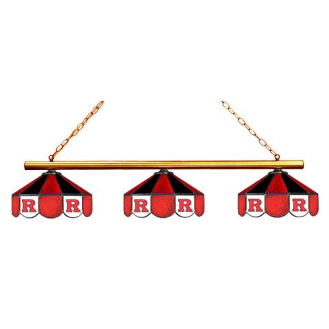 Rutgers Scarlet Knights 3 Shade Billiard Lamp