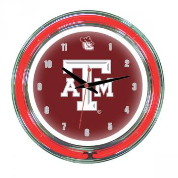 Texas A&M Aggies 14 Inch Neon Clock
