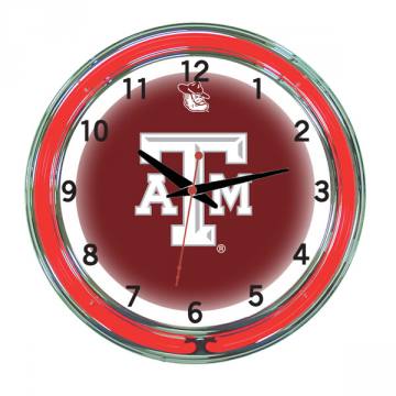 Texas A&M Aggies 18 Inch Neon Clock