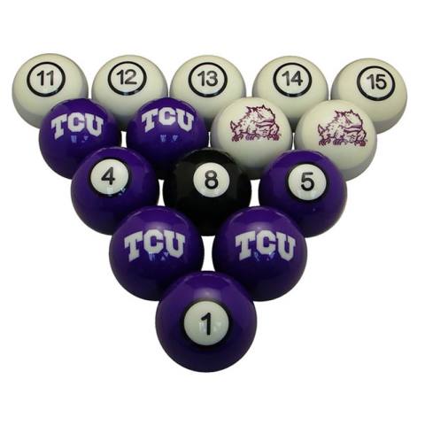 TCU Horned Frogs Pool Ball Set