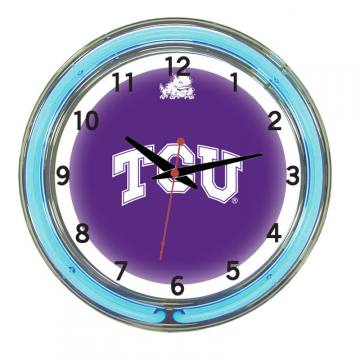 TCU Horned Frogs 18 Inch Neon Clock