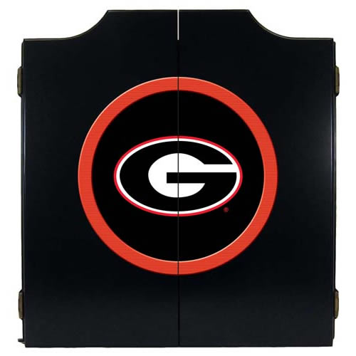 Georgia Bulldogs Dartboard Cabinet