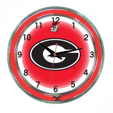Georgia Bulldogs 18 Inch Neon Clock