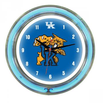 Kentucky Wildcats 14 Inch Neon Clock