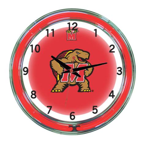 Maryland Terrapins 18 Inch Neon Clock