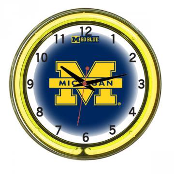 Michigan Wolverines 18 Inch Neon Clock