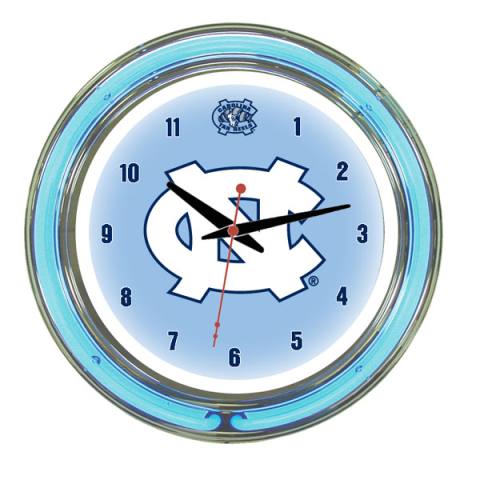 North Carolina Tar Heels Neon Wall Clock