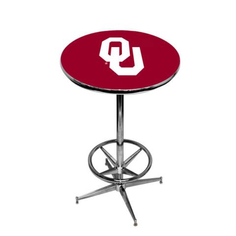 Oklahoma Sooners Chrome Pub Table