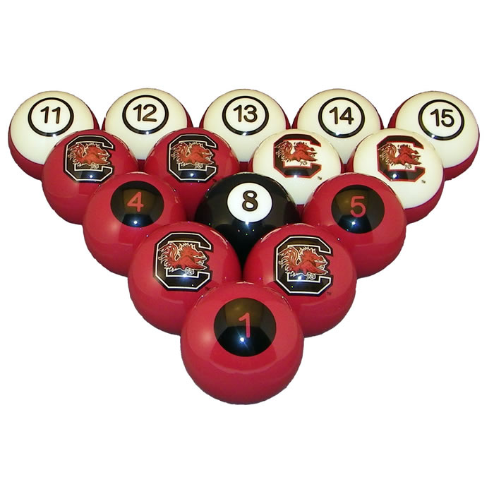 South Carolina Gamecocks Pool Ball Set