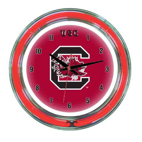 South Carolina Gamecocks 14 Inch Neon Clock