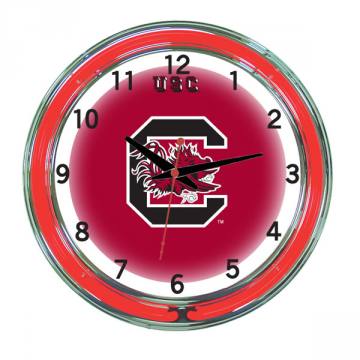 South Carolina Gamecocks 18 Inch Neon Clock