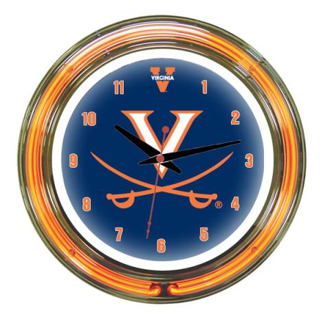 Virginia Cavaliers 14 Inch Neon Clock