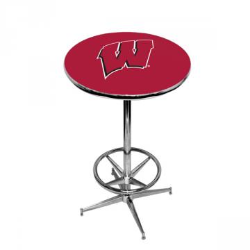 Wisconsin Badgers Chrome Pub Table