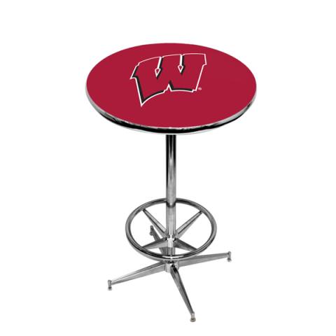 Wisconsin Badgers Chrome Pub Table