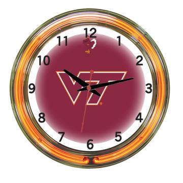 Virginia Tech Hokies 18 Inch Neon Clock