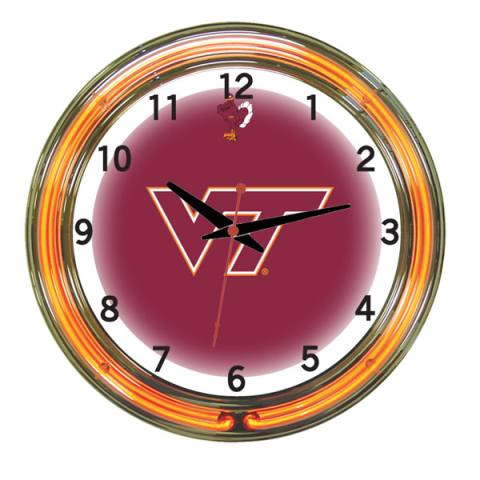 Virginia Tech Hokies 18 Inch Neon Clock