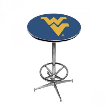 West Virginia Mountaineers Chrome Pub Table