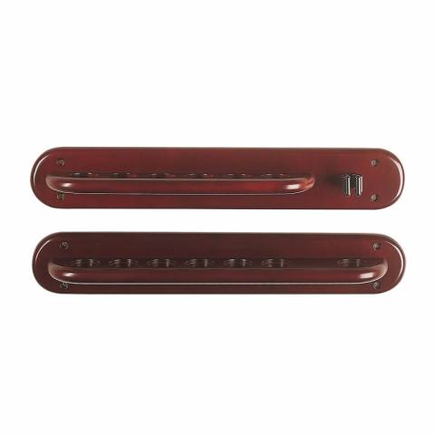 HJ Scott 6 Cue Wall Rack with Bridge Clip