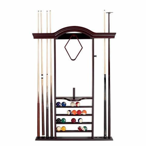 HJ Scott 7 Cue Wall rack with Bridge Clip